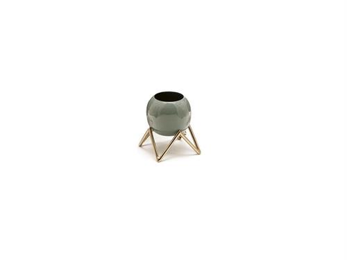 VASO BOULE METAL C/STAND CM15X20 AVIO