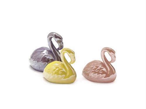 FENICOTTERO PORCELLANA ELEGANT CM12X7X12 ASS PASTEL