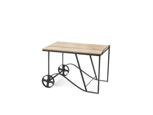 CARRETTO LEGNO/METALLO C/2 RUOTE CM110X70X70 NATURAL