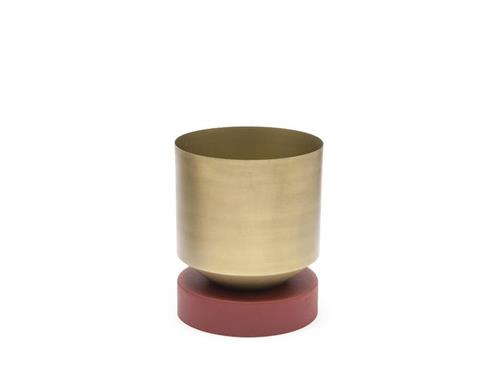 VASO ALLUMINIO PASTEL DOPPIO USO CM25X31 ORO/BORDEAUX