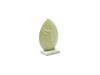 SCULTURA FACE ALLUMINIO SU BASE MARMO CM14X26 VERDE