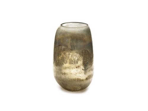VASO VETRO GLAZE CM24X40 ORO-FUME'