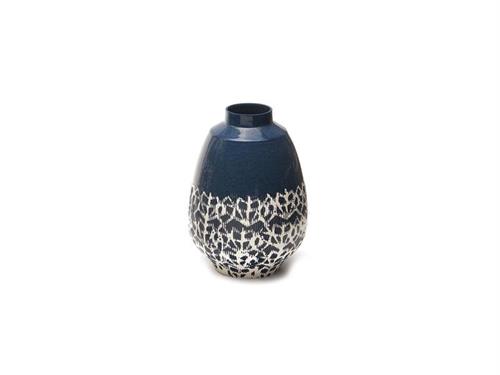 VASO CERAMICA STRAW CM25X35 BLU/BIANCO