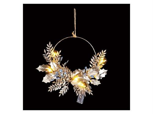 CORONA SLIM SAPPHIRE C/LUCI LED A BATTERIA D40 ORO/BLUE