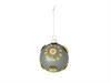 DECORAZIONE SFERA VETRO FLOWERS D10 BLU