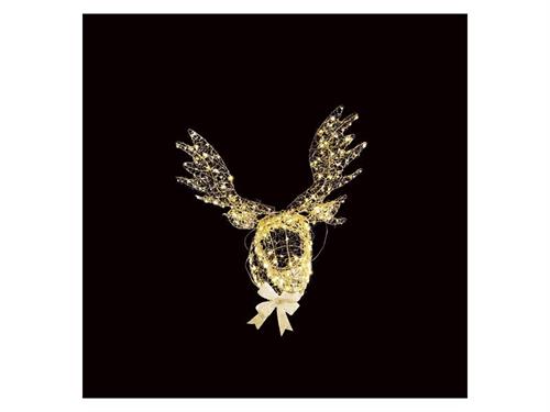 TESTA RENNA FILO METAL CM60X32X58 C/220 LED (220V-IP44) ORO