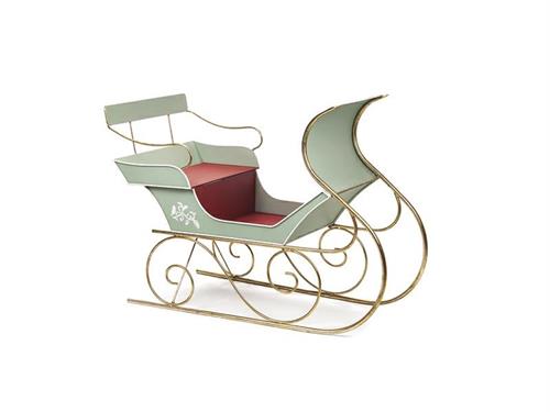 SLITTA METALLO LAPLAND CM148X74X108 ORO/VERDE/ROSSO