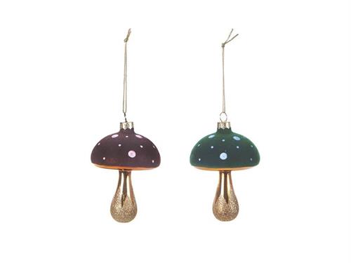 DECORAZIONE FUNGO VELVET CM7X10 ASS VERDE/PURPLE