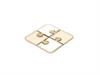 VASSOIO PUZZLE  (4PZ) ALLUMINIO CM31X31 BIANCO/CREMA