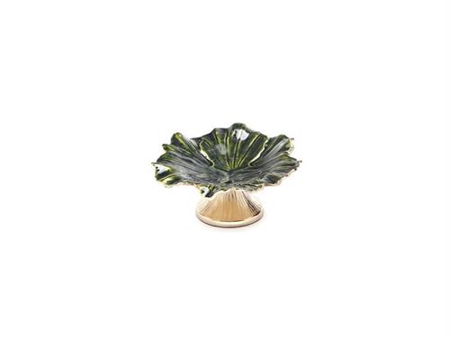 ALZATA ALLUMINIO LEAF CM26X25X10 VERDE/ORO