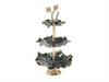 ETAGERE ALLUMINIO LEAF X3 CM33X57 VERDE/ORO