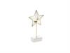 STELLA METAL PORTA TEALIGHT C/BASE PORCELLANA CM20X40 ORO/BIANCO
