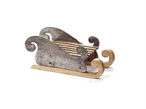 SLITTA ALLUMINIO/LEGNO CM60X26X25 ANTRACITE/NATURAL