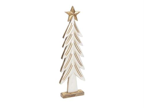 ALBERO LEGNO CM18X60 BIANCO/ORO