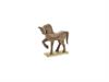 CAVALLO LEGNO SU BASE CM12X42X42 NATURAL/ORO