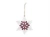 DECORAZIONE SNOWFLAKE PRECIOUS  CM16X16 ROSSO/ORO