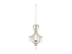 DECORAZIONE LAMPADARIO PORTA TEALIGHT CM18X25 ORO