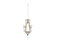 DECORAZIONE LAMPADARIO PORTA TEALIGHT CM18X25 ORO