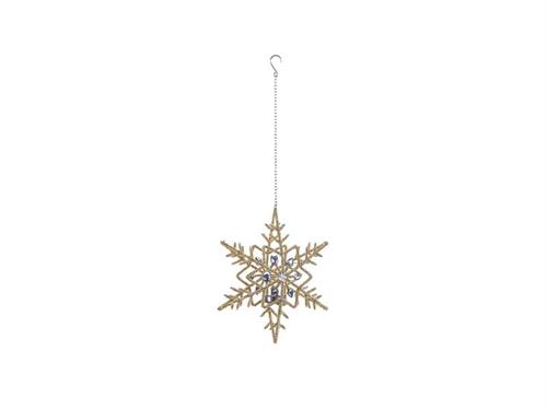 PORTA TEALIGHT SNOWFLAKE DA SOSPENSIONE CM26X26 ORO