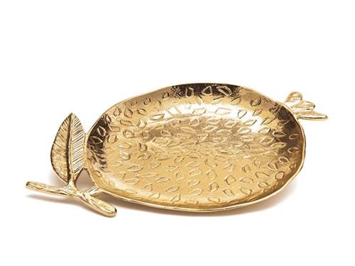 VASSOIO ALLUMINIO MELOGRANO CM29X22 ORO