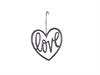 DECORAZIONE ALLUMINIO CUORE LOVE CM14X15 BRONZE