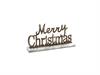 SCRITTA MERRY CHRISTMAS ALLUMINIO SU BASE MARMO CM30X17 BRASS ANTIQU