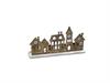 VILLAGGIO ALLUMINIO PORTA TEALIGHT SU BASE MARMO CM32X16 BRASS ANTIQ