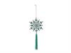 DECORAZIONE SNOWFLAKE STONES C/NAPPA PERLINE CM14X30 VERDE