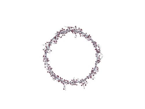 CORONA PERLINE BERRY CM30 ROSSO/ARGENTO