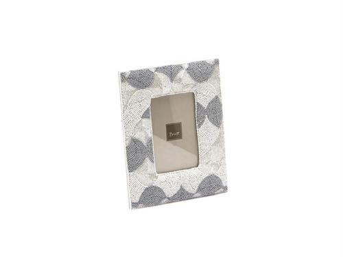 PORTAFOTO PERLINE IVORY CM19X24 BIANCO/GRIGIO