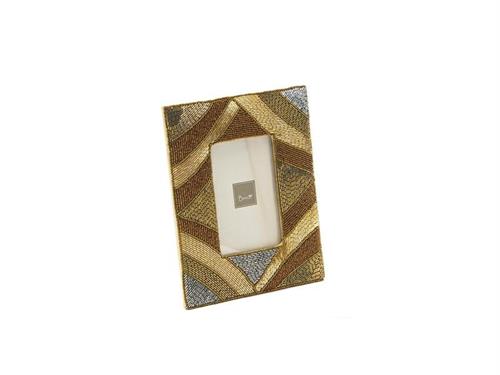 PORTAFOTO PERLINE DOROTY CM20X25 MARRONE/ORO/SILVER