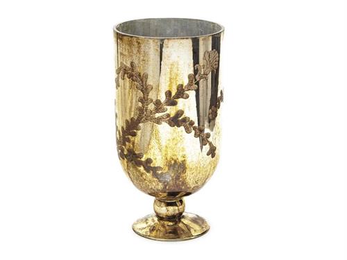 COPPA VETRO CUTTING RETRO' CM17X33 ANTIQUE GOLD