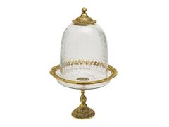ALZATA VETRO MAJESTIC C/CLOCHE CM24X40 ORO