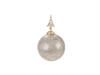 DECORAZIONE SFERA VETRO FROSTED C/ALBERELLO METAL CM10X17 LIGHT GOLD