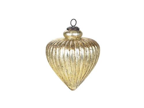 DECORAZIONE VETRO DROP CM17X20 ORO ANTIQUE