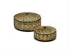 SET 2PZ COFANETTI LATTA CM22X22X13-19X19X10 DARK GOLD