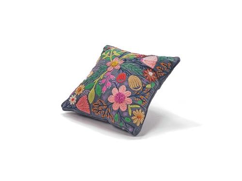 CUSCINO VELVET FLOWER RICAMATO CM45X45 (C/FILLER) MULTI