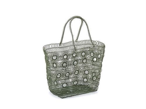 BORSA METAL TISSAGE CM30X17X24 VERDE