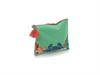 POCHETTE COTONE RICAMATA CRAB CM30X25 VERDE/FUXIA
