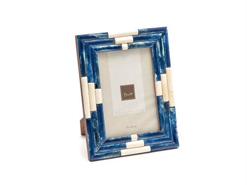 PORTAFOTO BONES PIPE CM19X24  BIANCO/BLU