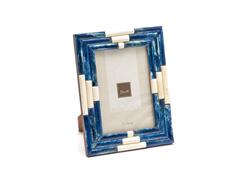 PORTAFOTO BONES PIPE CM19X24  BIANCO/BLU