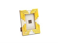 PORTAFOTO BONES PIPE CM17X22 BIANCO/GIALLO