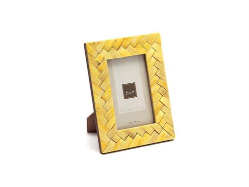PORTAFOTO BONES BRAID CM17X22 BIANCO/GIALLO