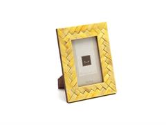 PORTAFOTO BONES BRAID CM17X22 BIANCO/GIALLO