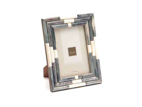 PORTAFOTO BONES PIPE CM19X24  BIANCO/GRIGIO