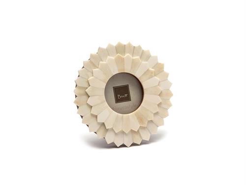 PORTAFOTO BONES FLORAL CM 17X17 BIANCO