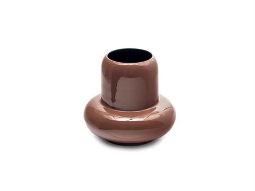 VASO METAL SHINY CM27X25 TERRACOTTA