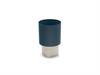 VASO METAL SQUARE BASE CM18X18X28 BLU/BIANCO