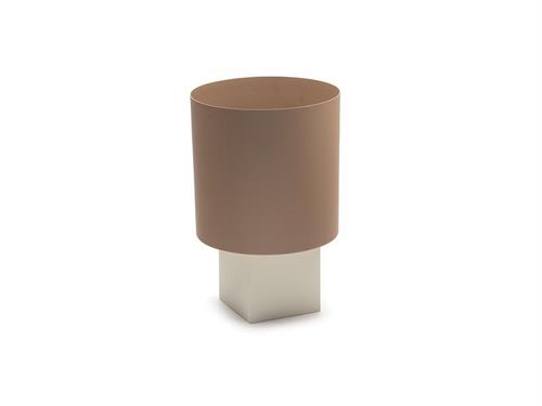 VASO METAL SQUARE BASE CM24X24X38 TORTORA/BIANCO