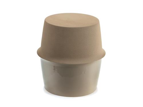 SGABELLO METAL DOUBLE TEXTURE CM41X41X46 GRIGIO